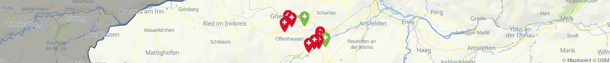 Kartenansicht für Apotheken-Notdienste in der Nähe von Pichl bei Wels (Wels  (Land), Oberösterreich)